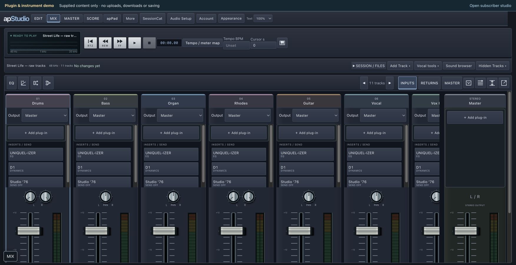 Online / full mixing console