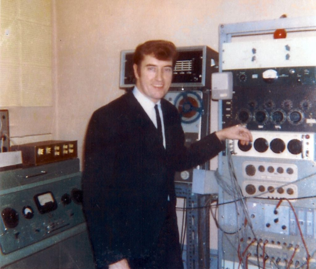 Joe Meek at the equipment in his 304 Holloway Road studio in 1966