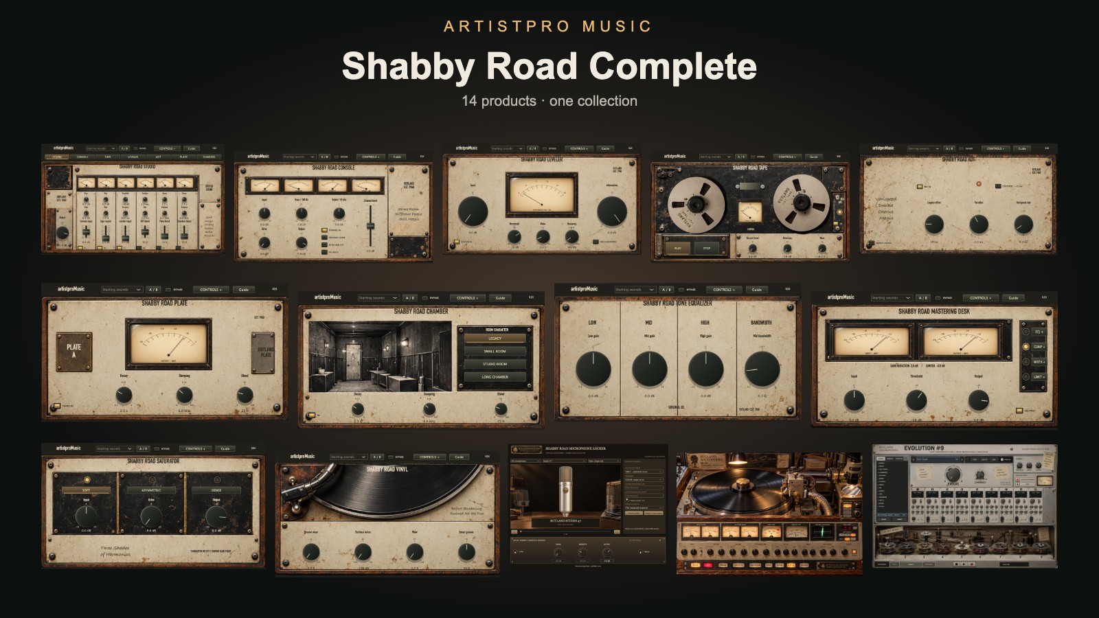 The fourteen Shabby Road products